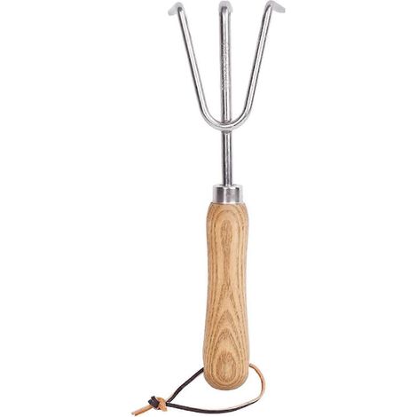 Griffe de jardin pour planter, désherber et ameublir la terre (1 pièce) - Accessoire de jardin de qualité supérieure pour ameublir la terre - Outil de jardin artisanal (1/5)
