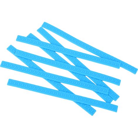 Lot de 8 protège-roues silencieux en silicone pour valises et chaises, couleur bleue. (1/5)