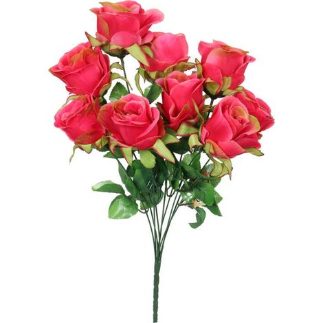 Bouquet de 9 roses roses, de 54 cm de diamètre (1/4)