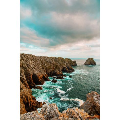 Tableau sur toile Ressac Crozon 30x45 cm - Impression sur Toile Murale Décorative - Image imprimée en HD sur Toile - Toile sur Châssis en Bois FSC - Fabriqué en France (1/4)