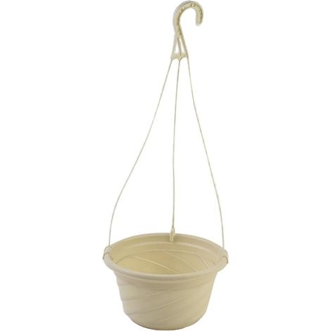 Panier suspendu en plastique avec crochet amovible pour balcon, jardin, intérieur (1/5)