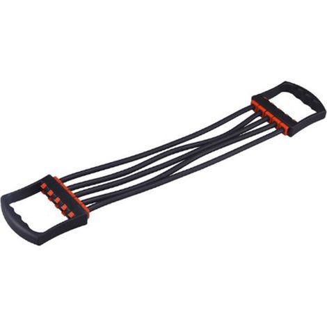 Lot de 5 bandes de résistance extensibles pour pectoraux, corde de traction noire renforcée pour entraînement musculaire. (1/3)