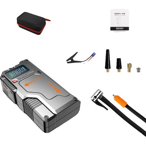 Démarreur de voiture, capacité de 10000mAh, batterie externe portable, Gris R26 (1/2)