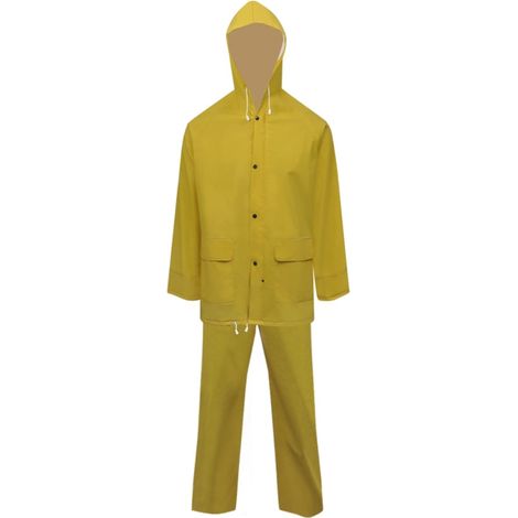 Combinaison de pluie 2 pcs imperméable résistant à capuche XXL