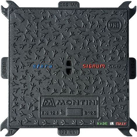Chiusino botola in ghisa sferoidale "B125" a forma quadra -40 x 40 cm - 11 Kg (1/4)