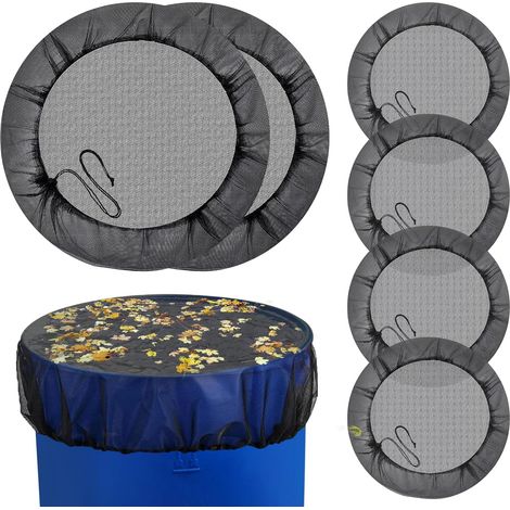 6 x 95 cm rain tank net with drawstring, adjustable, rain net for rain tanks, weatherproof, protection against mosquitoes, larvae (1/5)