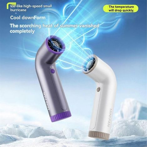 Ventilateur portable rechargeable 4000 mAh, vent puissant, 199 vitesses C-- (1/5)