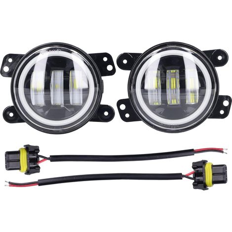 Angel Eyes Licht 30W 3000LM LED-Nebelscheinwerfer 10-30V Universal für PKW, LKW, Transporter und Anhänger