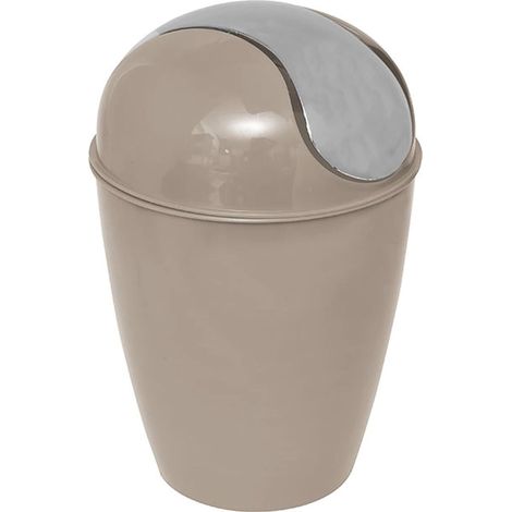 Poubelle pp conique avec couvercle 5,6l - taupe - Tendance (1/3)