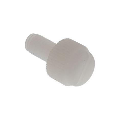 Vis nylon à tête moletée Rond moleté, M5/10mm, Nylon Brut ( Prix pour Sachet de 100 )