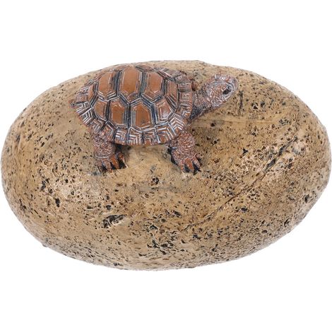Cache-clés Décoratif D'extérieur en Résine Forme Pierre Tortue, Rangement Clé Sécurisé, Usage Solide, pour Décoration Jardin et Espace Extérieur