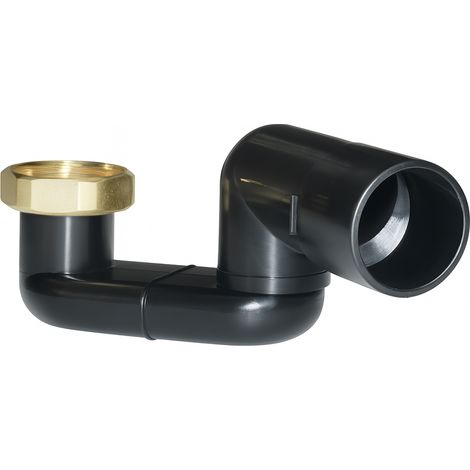 Sifone ribassato per vasca uso sanitario in pe-hd con uscita orientabile e dado ottone bampi si004092