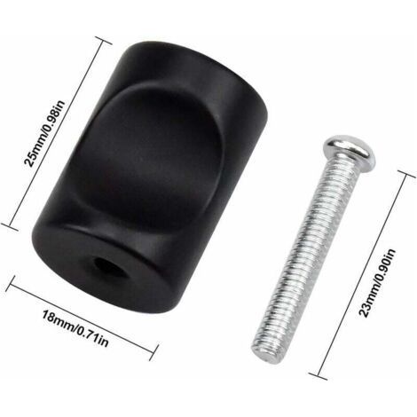 10PCS Black Drawer Door Handle, Furniture Knob, Single Round Hole Drawer Knobs, Modern Door Knobs, Furniture Handles for Cabinet Wardrobe Kitchen, Kids Room (1/4)