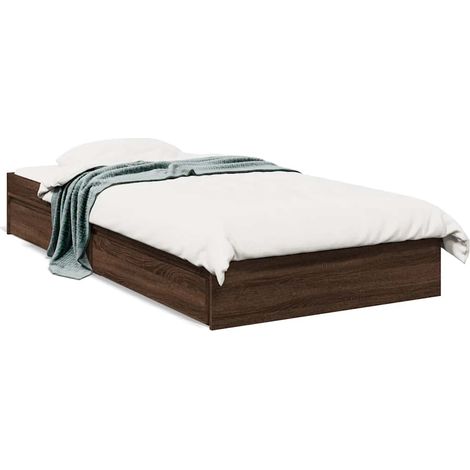 Maison Exclusive - Cadre de lit avec tiroirs sans matelas chêne marron 75x190 cm (1/5)