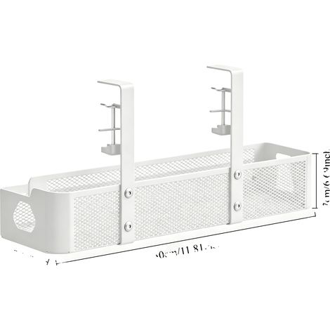 Vassoio portacavi, in acciaio resistente, facile da installare, bianco - 30x2x7cm (1/2)