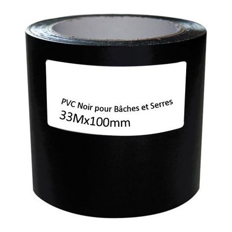 Reparaturband für Planen und Gewächshäuser – 100 x 33 mm – Schwarz