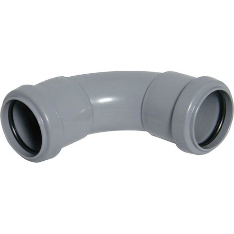 FloPlast 92.5° Bend 40mm Push Fit Waste Pipe Grey