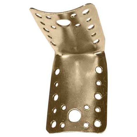 PIASTRA AD ANGOLO PER PALI Ø 80/100 65x80 mm - spessore 2 mm