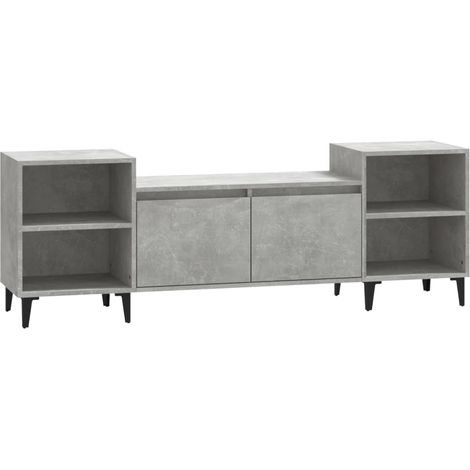 Mueble TV multimedia estantería para televisión buffet para televisión comedor salón dormitorio 160 x 35 x 55 cm madera contrachapada gris 020026064