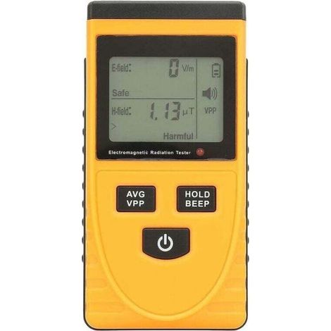 Détecteur de rayonnement nucléaire, compteur Geiger Numérique LCD Détecteur de rayonnement électromagnétique Dosimètre Testeur Mètre Compteur pour inspections EMF à domicile, bureau, extérieur (1/5)