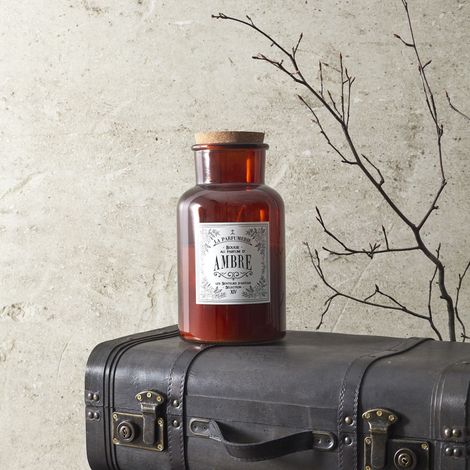 Bougie - HOME DECO FACTORY - Ambre Maison Tradition - Parfumée - Marron (1/2)