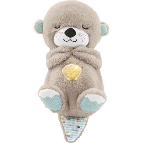 Peluche veilleuse Fisher-Price FXC66 loutre musicale respiration bruits blancs douce lavable