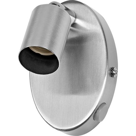 OSRAM OSRAM LED Spot Cylinder plafonnier GU10, spot mural, Nickel brossé, Acier, pivotant, interrupteur ON/OFF