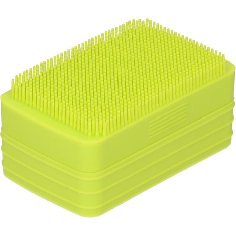 Mini boîte de rangement pour savon en silicone vert, idéale pour la salle de bain, la douche et les voyages. (1/5)