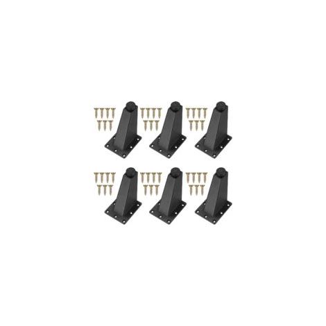 6 verstellbare Möbelfüße, schwarze Metall-Tischbeine für Tisch, Schränke, Küche, Sofa, Büro, 92 mm - Crezuo