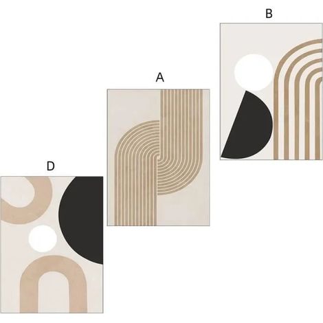 Tableaux Abstraits Minimalistes Affiches Murales Gomtriques en Ligne Art sur Toile pour Salon 5070 cm x3 multicolore TABLEAU (1/4)