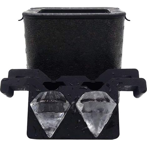 Bandeja de hielo transparente con forma de diamante para whisky, cócteles y otras bebidas un regalo original para amigos y familiares.