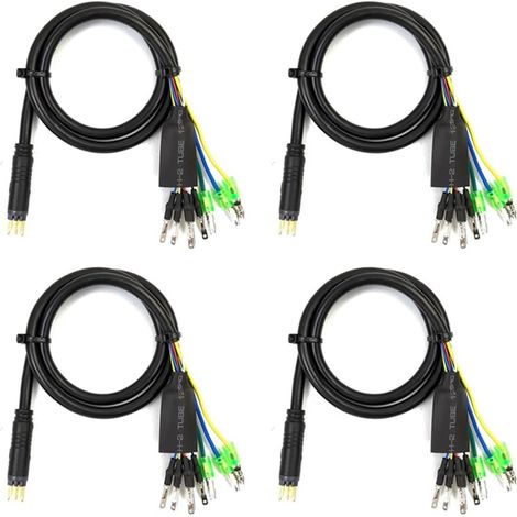 4 Pièces Séries 60 cm E-Bike 9Pin Convertir Rallonge Câble Cordon Connecteur ÉTanche pour Arrière Roue Moyeu de s (1/5)