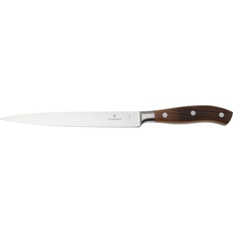 Victorinox Grand Maitre, Coltello Professionale per Sfilettare, Affilatura Diritta, 20 cm, Elegante Manico in Legno, Acciaio Inox, Marrone (1/4)