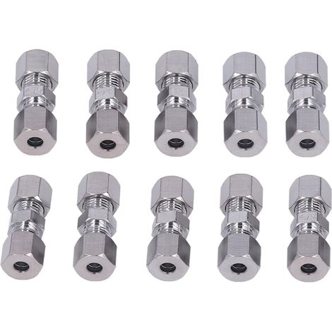Kit de Conduite de Frein, Connecteur de Tuyau de Frein en Cuivre Chromé 10 Pièces Adapté pour Tuyau de Frein de 4.75 mm, Accessoires de Frein (1/5)