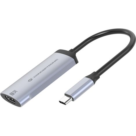 Conceptronic ABBY23G Adaptador gráfico USB 7680 x 4320 Pixeles Plata (1/5)