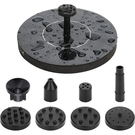 (Sans LED 6V0,5W16cm) Pompe à eau solaire 7V/3W avec lumières LED colorées pour fontaine flottante de jardin, piscine, bassin et décoration de pelouse (1/5)
