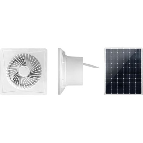 Solarpanel-Abluftventilator, solarbetriebener Abluftventilator, 12 V für energiesparenden Badezimmerventilator