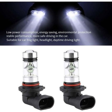2x 9006 HB4 8000K Ice Blue 100W LED Phare Ampoules Kit Brouillard Voiture Conduite Lumière (1/4)