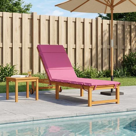 vidaXL Cuscino per Lettino GEMERT 100% Poliestere Rosa 200 x 55 x 3 cm (1/5)