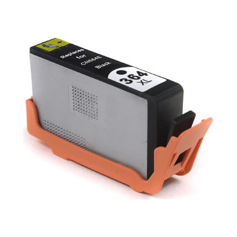 JetWorld Schwarze HP 364XL Tintenpatrone (zeigt Tintenstand an) Wiederaufbereiteter Ersatz CB321EE (CN684EE)
