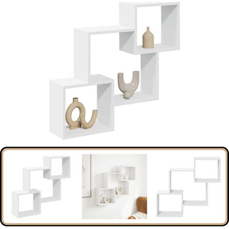 Armoire blanc murale en bois composite 78x18x71 cm (1/5)