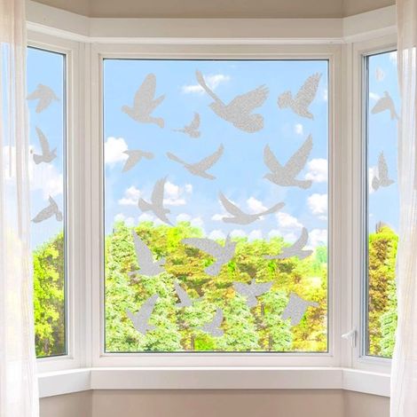 23 pegatinas electrostáticas para ventanas a prueba de pájaros (1/5)