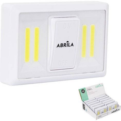 Luz De Armario Led Cob Umbral 200lm C/interruptor 3x11,5x7,5cm Iman, Adhesivo Y Colgar