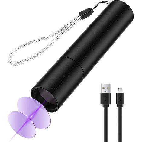MINKUROW Uv Antorcha Uv 365nm Luz Negra Alta Potencia 3w Luz De Curado Uv 3 Modos Linternas Recargables Usb (1/5)