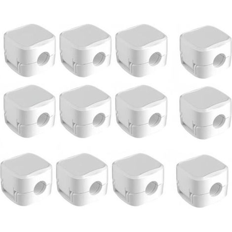 Clips de câbles magnétiques, gestion des câbles sous le bureau, supports de câbles autocollants pour bureau à domicile, blanc, 12 pièces. (1/5)