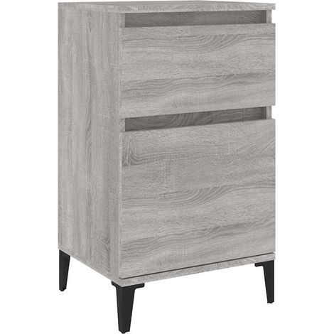 Maison Exclusive - Mesita de noche color gris sonoma 40x35x70 cm (1/5)