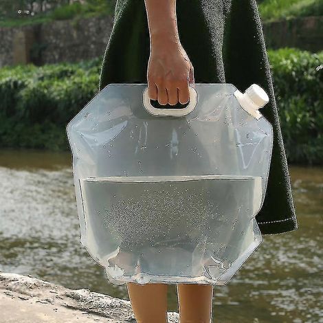 4er-Pack Wasserbehälter für draußen, faltbare Wassertasche, Auto-Wasserbehälter-700ML-White