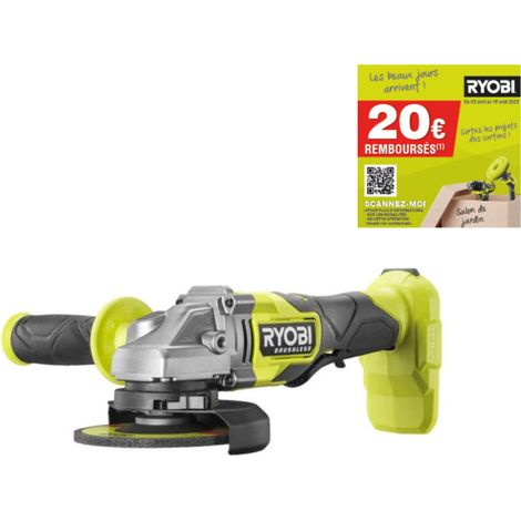 Meuleuse d'angle Brushless 18V RYOBI - 125mm - Sans batterie ni chargeur - RAG18BL-0 (1/5)