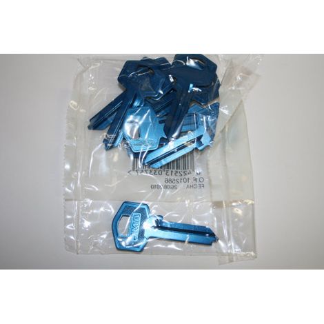 JMA llave puerta aluminio te-8i azul (caja 10) , Llave serreta de aluminio colores.