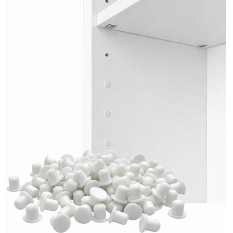 Lot de 220 Capuchons pour Trous de perçage, Bouchons de recouvrement et Couvercle de vis - Compatible avec Les Accessoires d'étagère - Diamètre 3,4 mm pour étagère et (1/5)